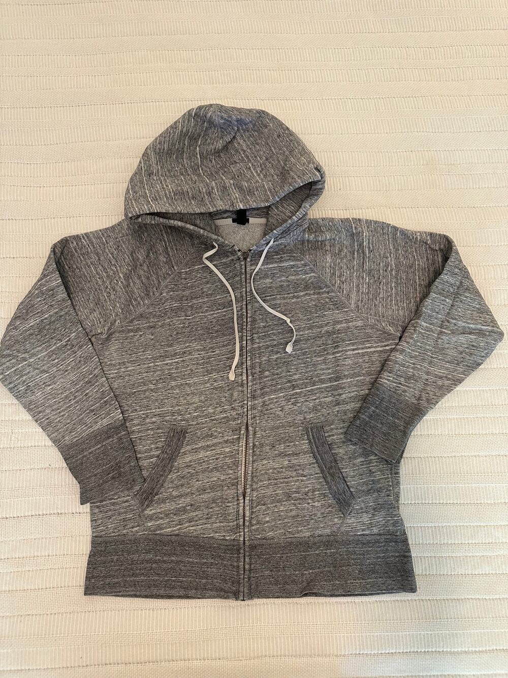 J. Crew S Heathered Gray Zip Up Hoodie